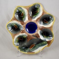 Adams & Bromley Majolica Fish Oyster Plate - SOLD